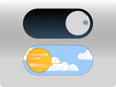 Daily UL #15- On/Off Switch aplicacion app daily day design illustration moon nigth on off sun switch ui ux web
