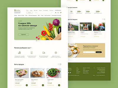 Design concept of the online store for organic food