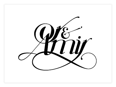 Or & Amir Logotype - designed by Moshik Nadav Typography ampersand fashion logo fashion typography fonts ligatures logo logotype luxury logo moshik nadav paris typeface typography wedding logotype