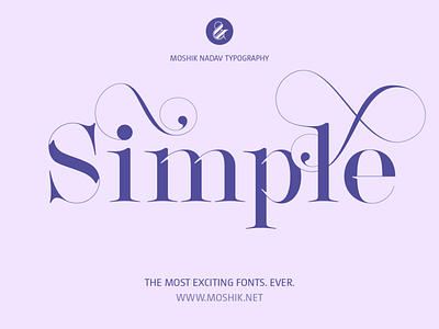 Simple :) Made with Lingerie Typeface designed for Fashion fashion font fashion fonts fashion typeface moshik nadav simple vogue fonts