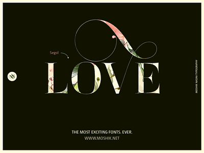 Love. Made with Segol Typeface by Moshik Nadav Typography