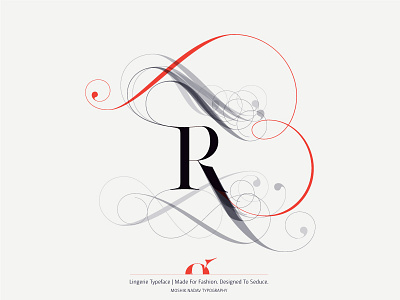 Lingerie Typeface Uppercase R By Moshik Nadav Typography