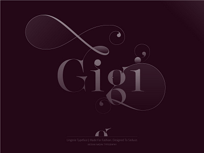 Gigi With Lingerie Typeface By Moshik Nadav Typography fashion font fonts lingerie logo logotype luxury moshik nadav sexy typeface typography