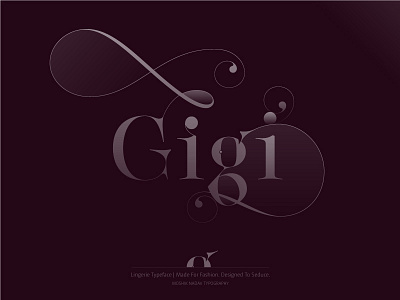 Gigi With Lingerie Typeface By Moshik Nadav Typography