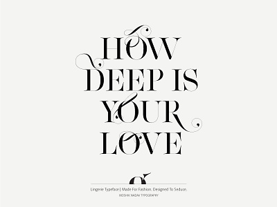 Deep Love - Lingerie Typeface by Moshik Nadav Typography