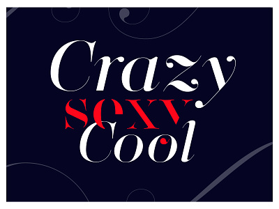 Crazy Sexy Cool Lingerie Typeface by Moshik Nadav Typography