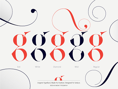Lingerie Typeface Lowercase g by Moshik Nadav Typography