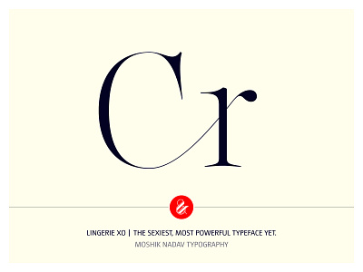 Cr Ligature Made With Lingerie XO By Moshik Nadav Typography ampersand custom font fashion font fonts fonts designer ligature ligatures logo logos logotype moshik nadav sexy typeface type type designer typeface typeface design typo typographer typography