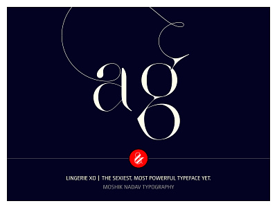 ag Ligature Made With Lingerie XO By Moshik Nadav Typography