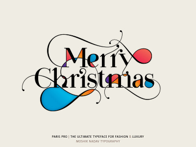 Merry Christmas - Made with Paris Pro Typeface