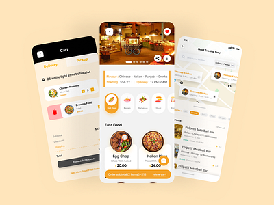 Restaurant app UX/UI redesign food app food app ui restaurant app uxui resturant app resturant food ordering system resturant ui