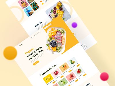 Food Delivery Lading Page UX/UI food