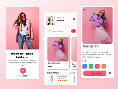 Online Clothing Mobile App app branding clothingapp design fashionapp mobileapp ui uidesigner uiinspiration