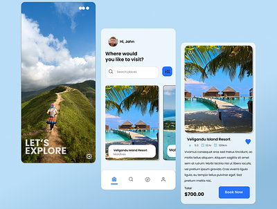 Travel Mobile App app appideas branding design mobileapp travelapp ui uidesigner uiinspiration