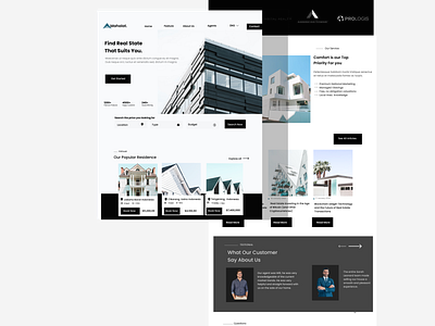 Real Estate Market Landing page app branding design landingpage realestate state ui uidesigner uiinspiration