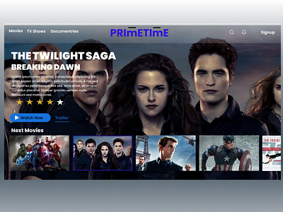 Movie Home Page Design