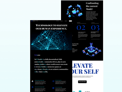 Blockchain Landing Page Design blockchain branding design illustration landingpage ui uidesigner