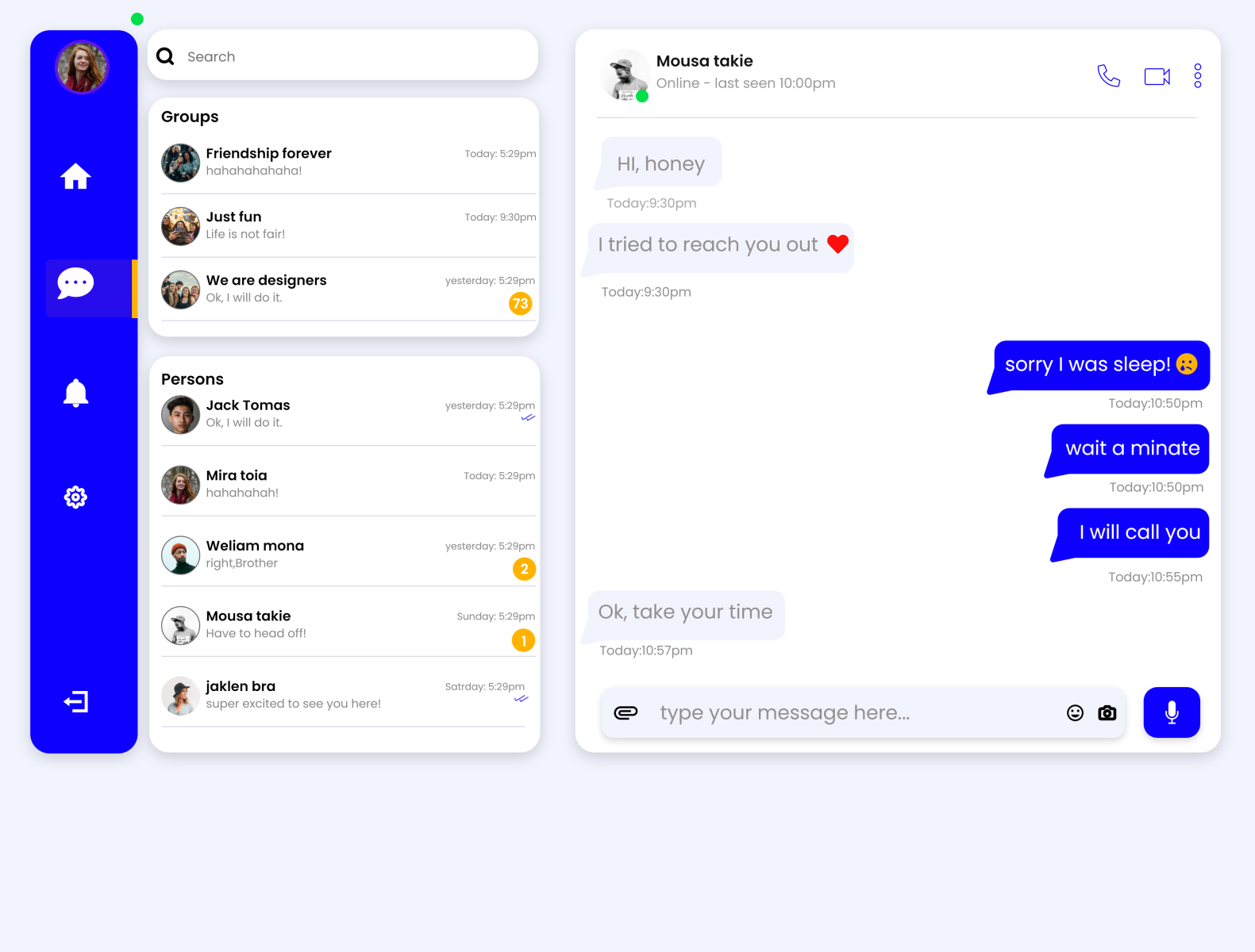 Direct Messaging by Ahmed on Dribbble