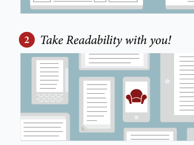 Readability mobile readability vector