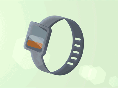 Fitness Tracker 2d animation animation character design fitness tracker park sunny walking watch