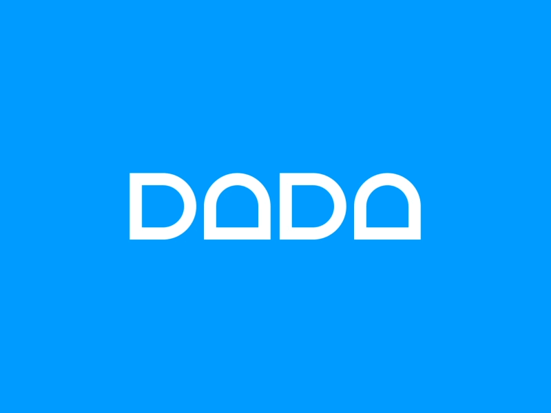 Dada logo animation animation blue concept geometry logo mark motion startup