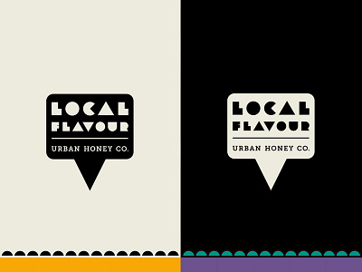 Local Flavour Logo architecture bees branding buildings colours honey illustration new packaging urban zealand