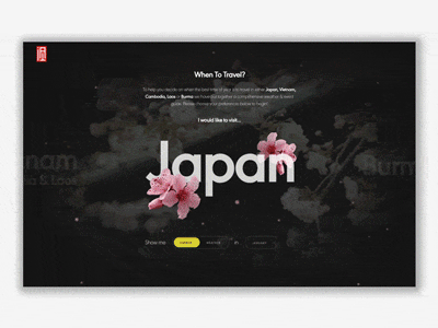 IAT Landing Page animation asia interface japan travel ui web