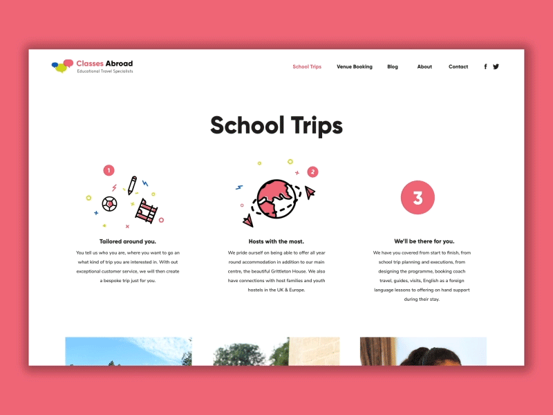Classes Abroad inner page animations animation icons illustration interface ui web