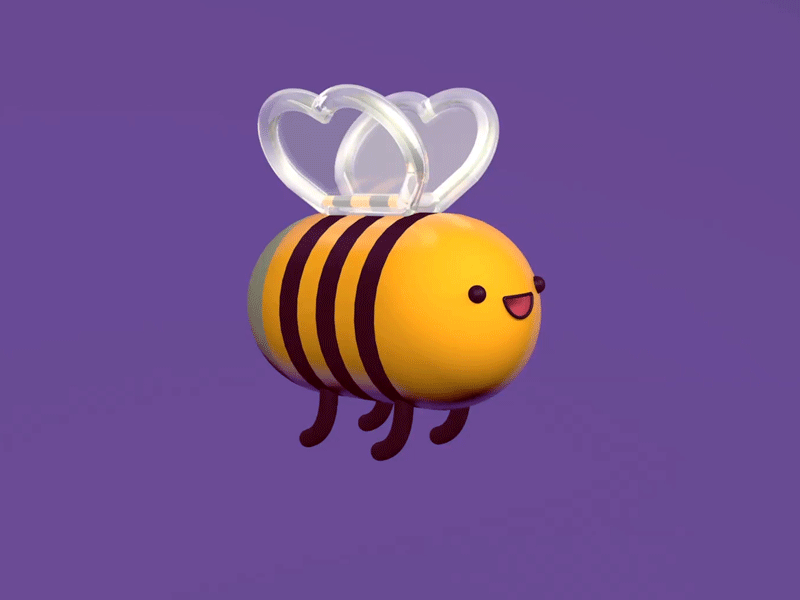 Buzz animation bee c4d character design honey insect
