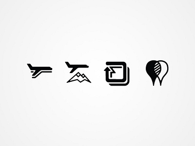 Trips Icons design icons illustration simple