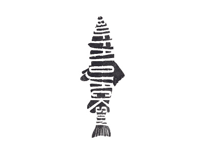 Trout illustration logo logo design t shirt typography