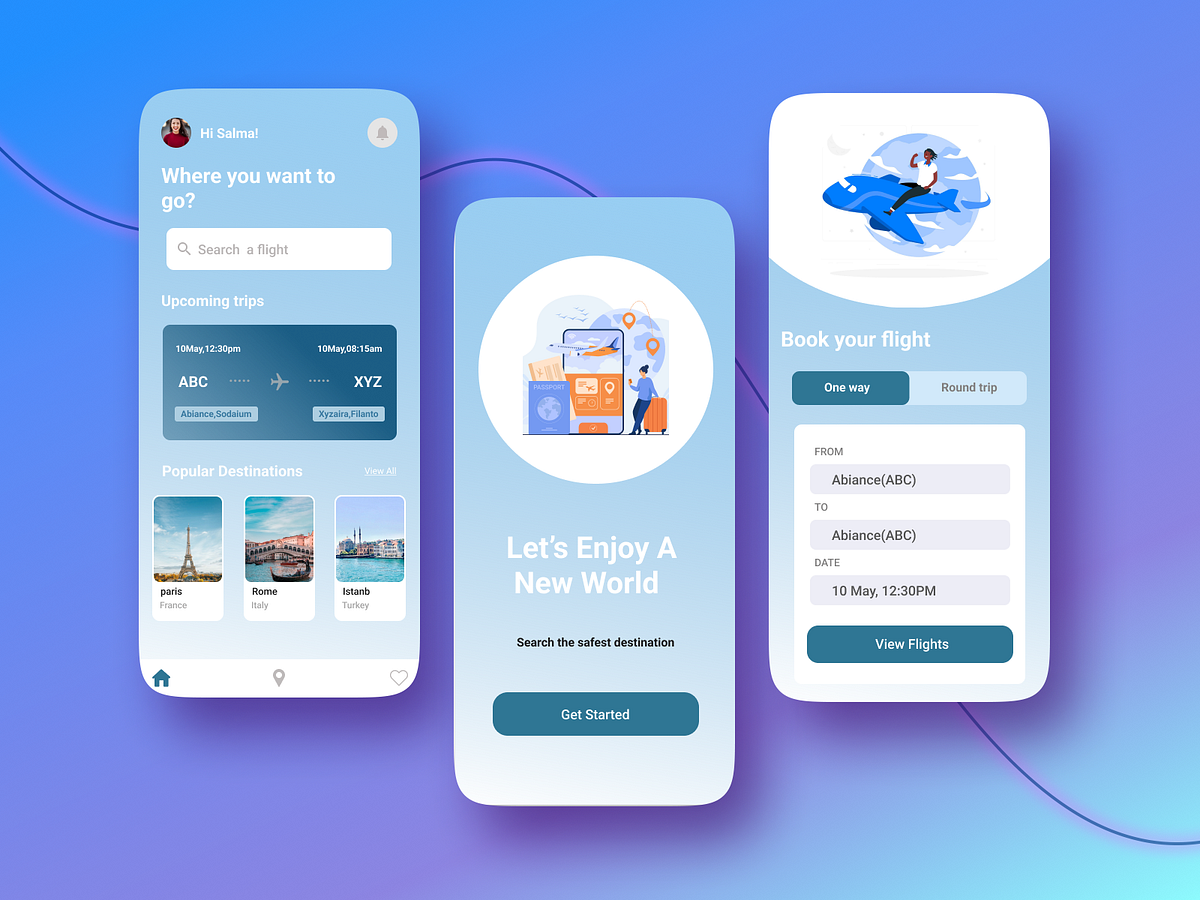 Travel App UI by Fatma Abdelnaby on Dribbble