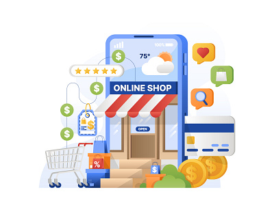 E-commerce Hero Illustration