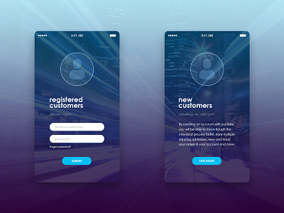 Advertiise Login Page - Mobile Application advertise application ios login mobile screen ui ux