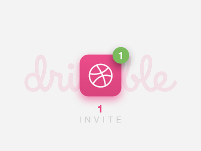 1 Dribbble Invite draft dribbble icon invitation invite notification ui