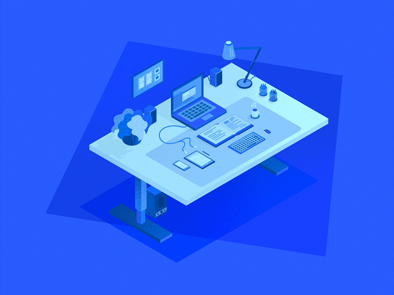 Workstation Illustration by Boris Garic🎨 on Dribbble