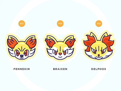 Pokemon sixth gen starter 2d art cute flat graphic design icon illustration pokemon pokemongo sticker vector