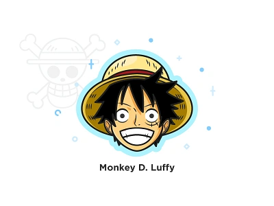 One Piece - Monkey D. Luffy adobe illustrator adobe illustrator cc anime blue fanart icons iconsset illustration manga manga studio mangaart one piece piece pirates sea sticker sticker set vector vector art vector artwork