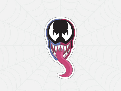 Venom adobe illustrator. movie art artwork cartoon icon illustration spiderman sticker symbiote tom hardy vector artwork venom