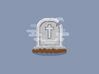Halloween Tombstone adobe illustrator dead design flat flat icons foggy graphic design grim halloween halloween icons icon icon a day icon sets illustration scared scary spooky tombstone vector vector art