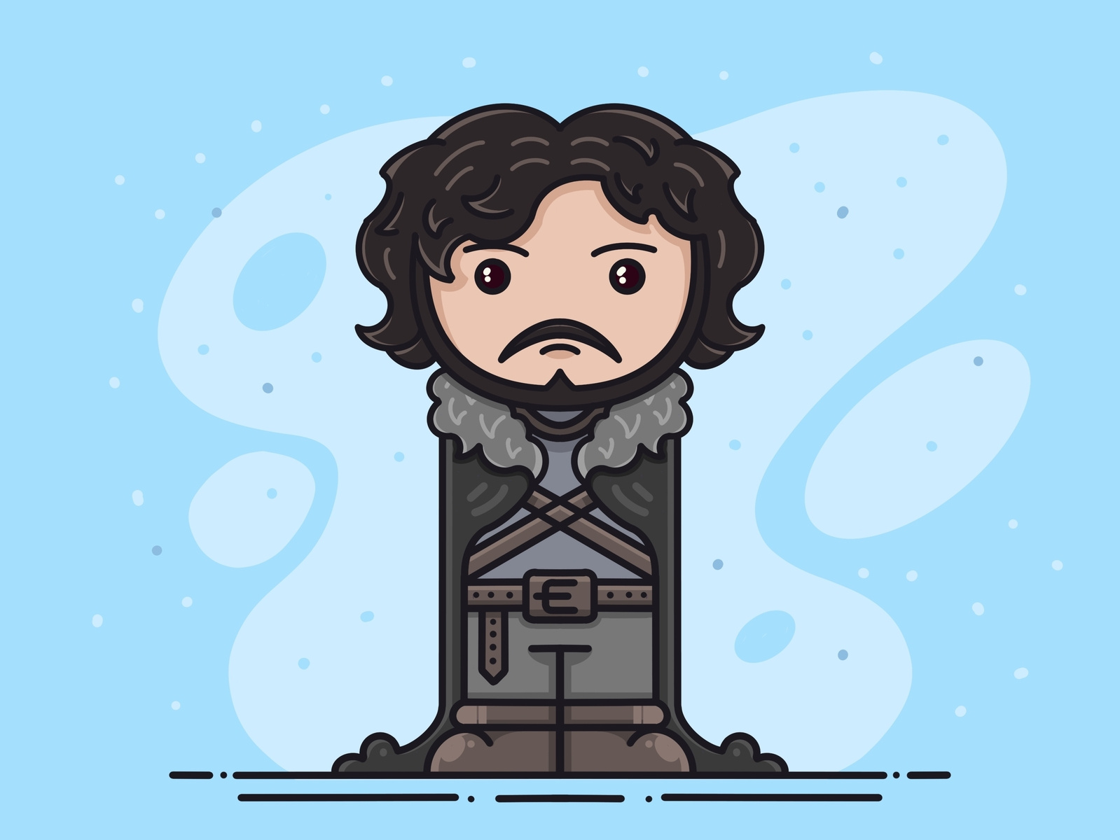 Jon Snow Illustration by Boris Garic🎨 on Dribbble