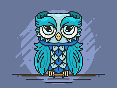 Owl Illustration 🦉 art character character art colorful cute cute art design drawing flat graphic design icon illustration illustration art owl procreate sticker ui