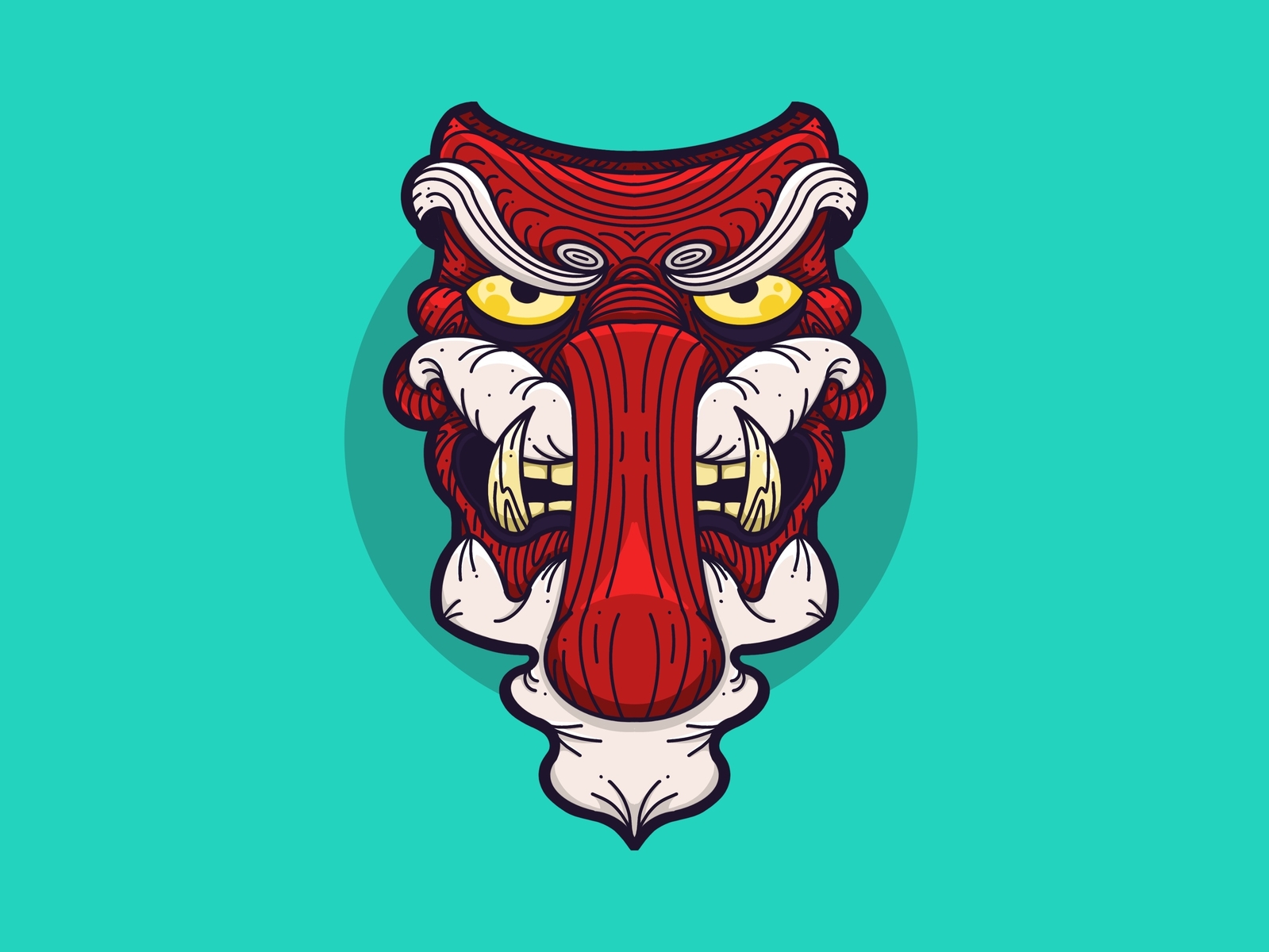 Tengu Mask Illustration by Boris Garic🎨 on Dribbble
