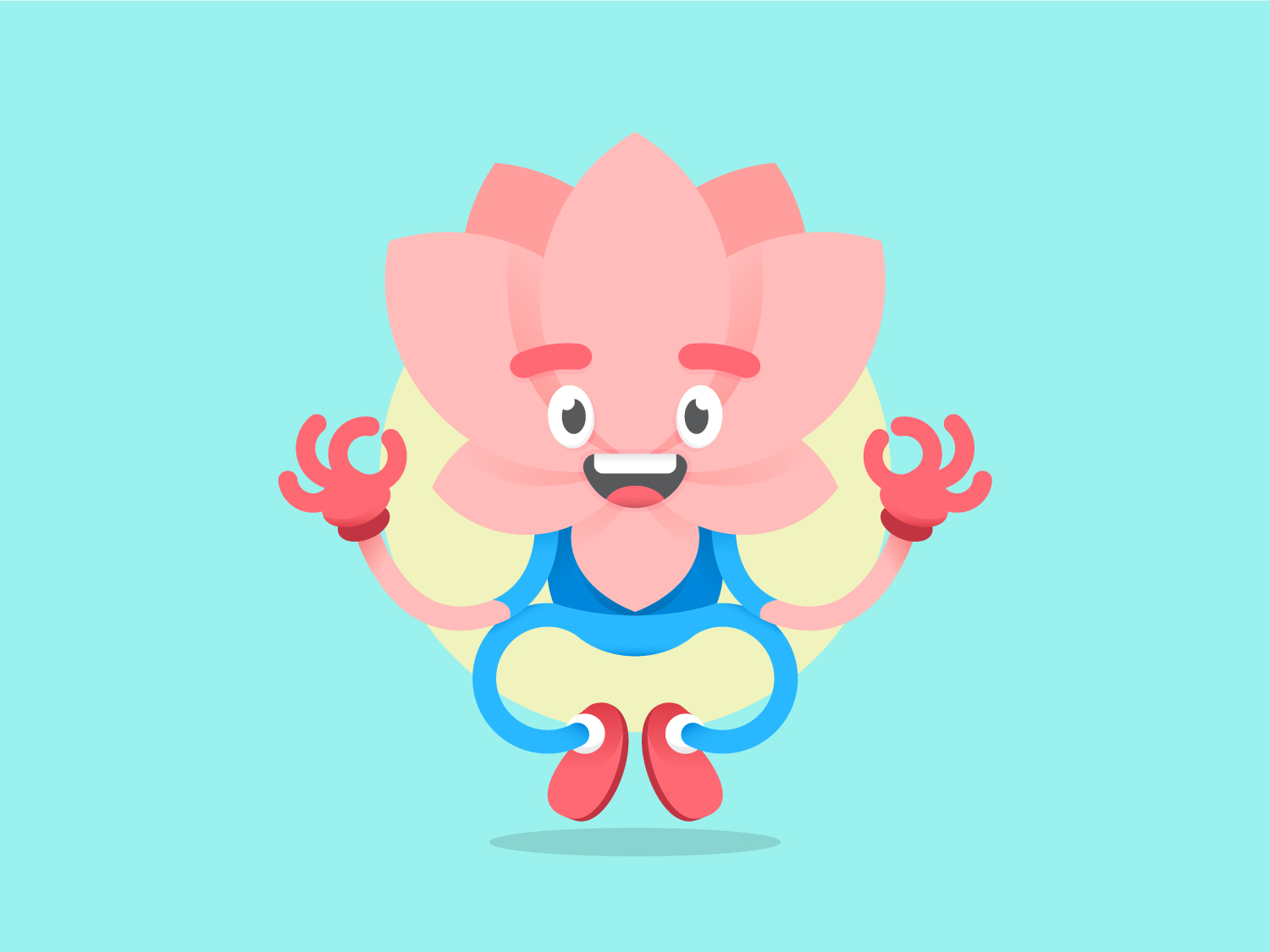 Lotus Character Meditation by Boris Garic🎨 for etheric.agency on Dribbble