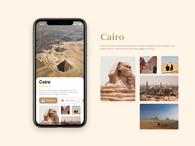 Cairo - Concept app concept design places product design reviews touring traveling ui uiux user experience user interface ux