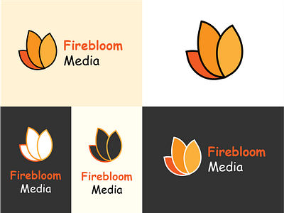 Firebloom Media logo branding graphic design logo ui