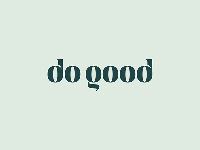 DoGood, logo design branding do good green identity logo typography