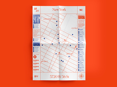 Map Design brand cartography design duotone graphic identity manhattan map new york nyc real estate