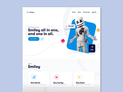 Smiley Landing Page design landing page smiley ui ux web