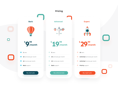 Pricing table design